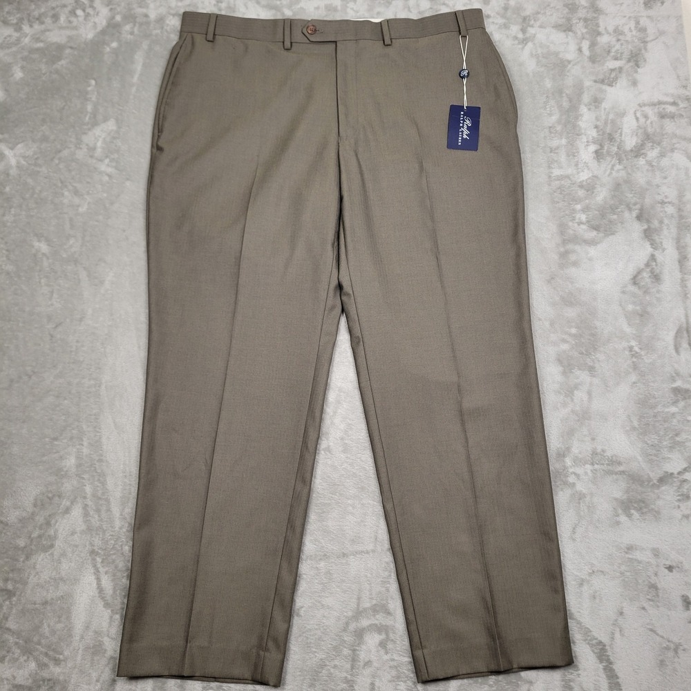 Ralph Lauren Men's 40x30 Pleated Dress Pants Polyester Rayon Blend Casual